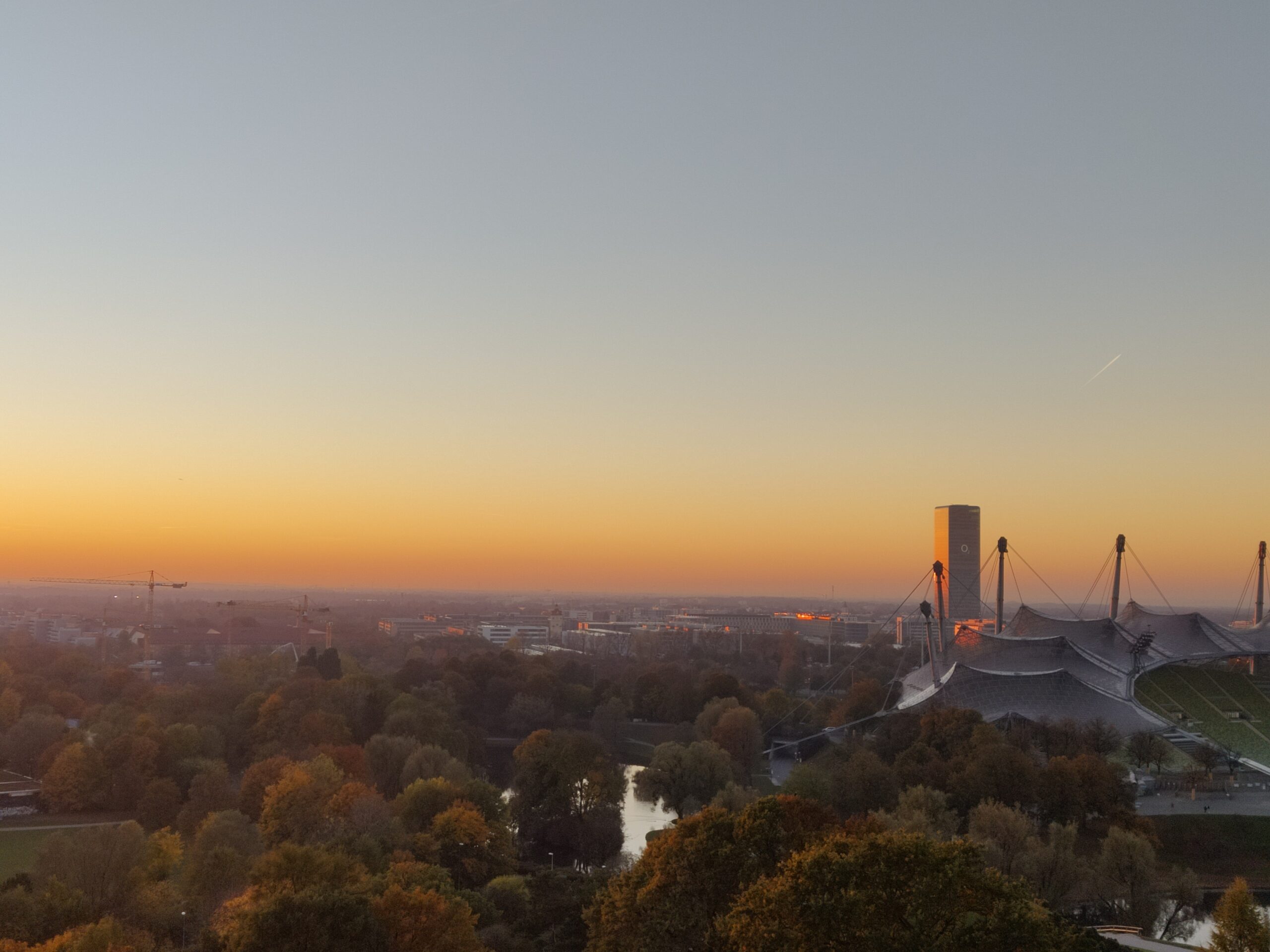 Sonnenuntergang über München für den Text "Gerade nicht gut"